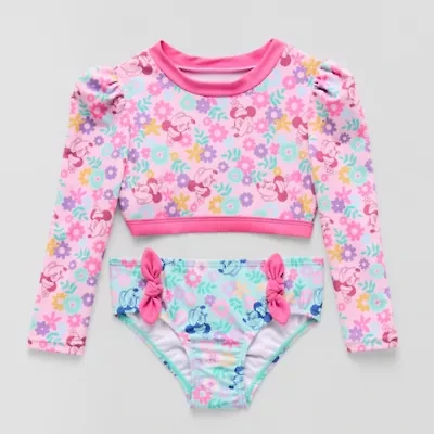 Disney Collection Little & Big Kid Girls Minnie Mouse 2-pc. Bikini Set