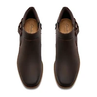 Clarks Womens Danyelle Gema Stacked Heel Booties