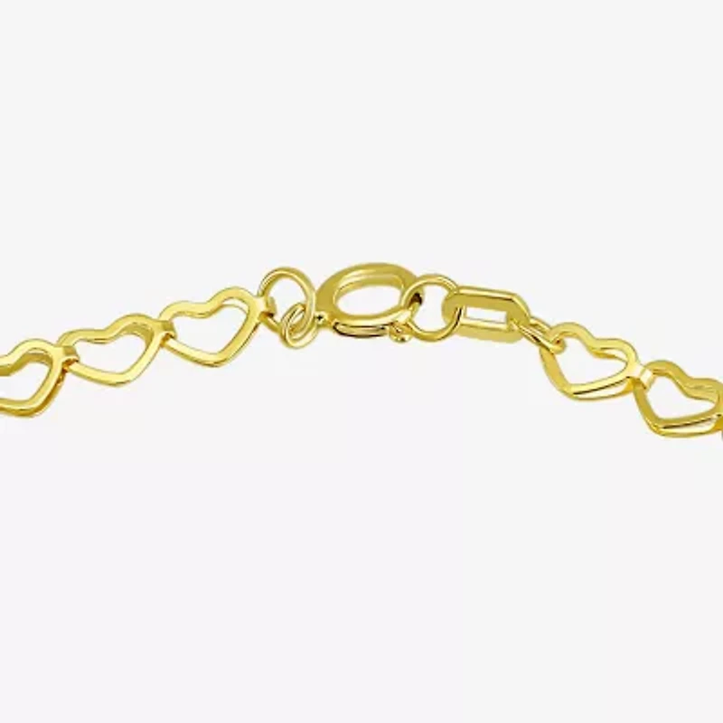 Gold Addiction Womens 10K Gold 7.5 Inch Semisolid Link Chain Bracelet