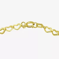 Gold Addiction Womens 10K Gold 7.5 Inch Semisolid Link Chain Bracelet