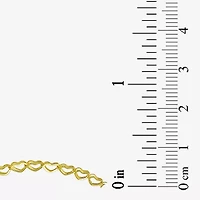 Gold Addiction Womens 10K Gold 7.5 Inch Semisolid Link Chain Bracelet
