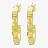 Made in Italy Womens 10K Gold 20mm Round Hoop Earrings