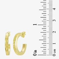 Made in Italy Womens 10K Gold 20mm Round Hoop Earrings