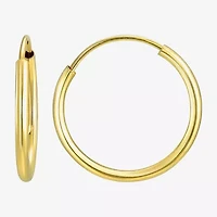 Womens 14K Gold Round 3 Pair Earring Set