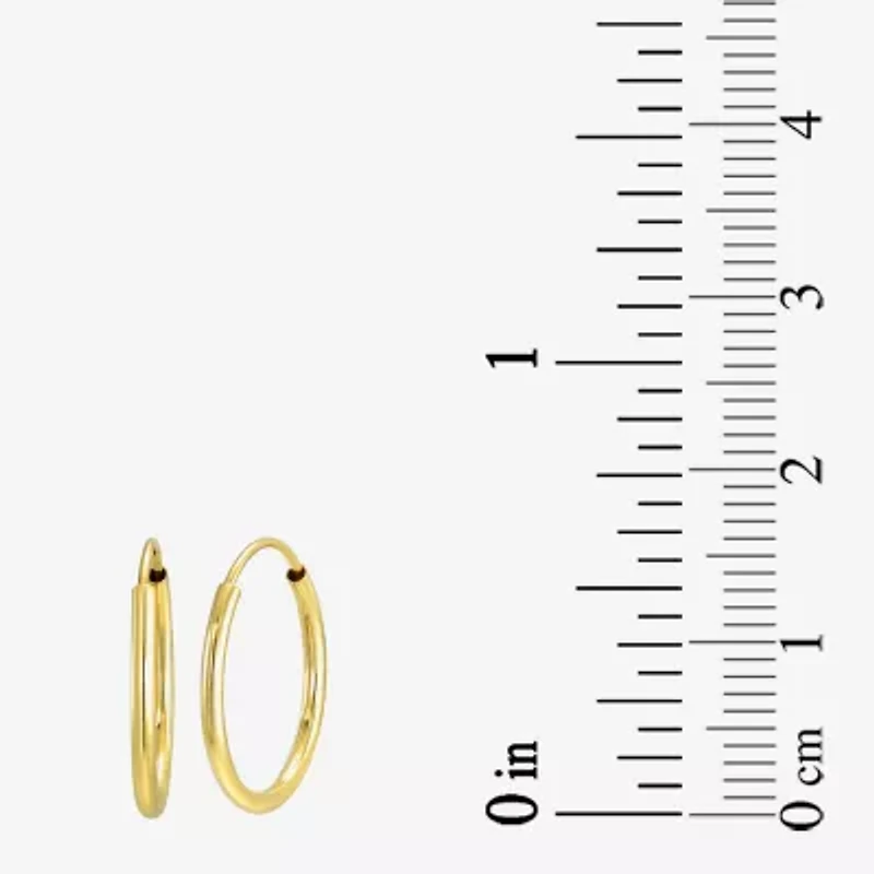 Womens 14K Gold Round 3 Pair Earring Set