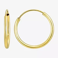 Womens 14K Gold Round 3 Pair Earring Set