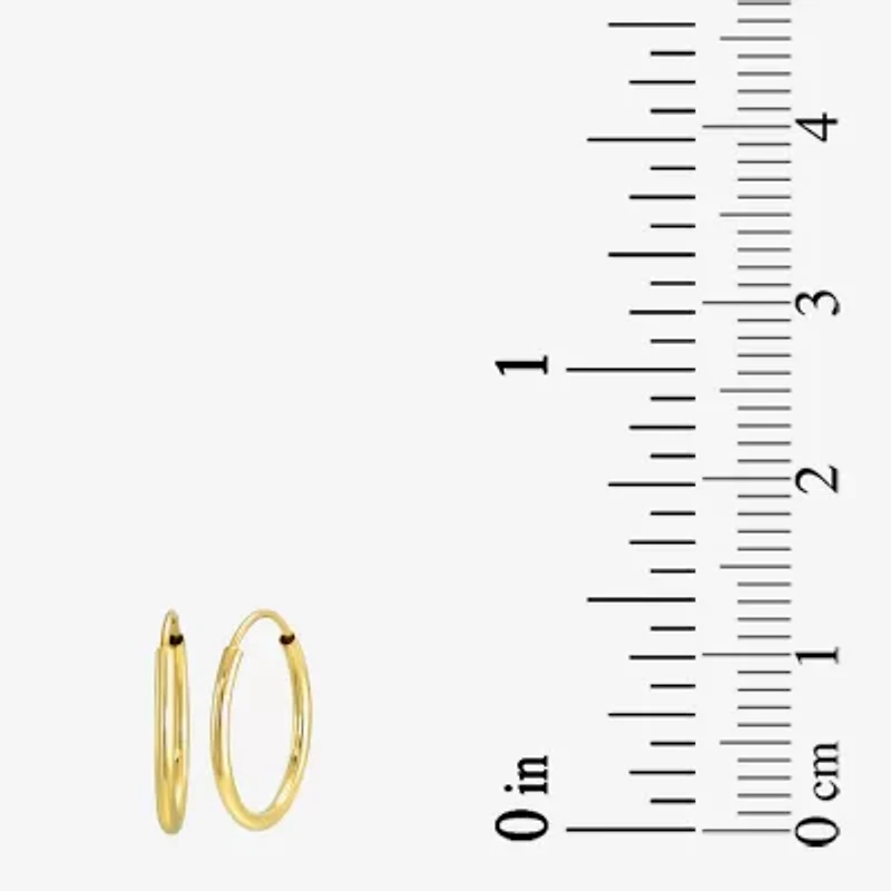 Womens 14K Gold Round 3 Pair Earring Set