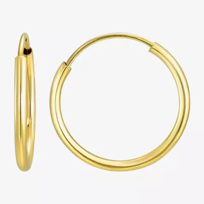 Womens 14K Gold Round 3 Pair Earring Set