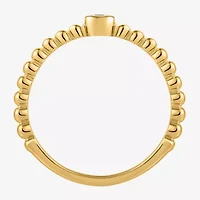 (I / I2) Womens 1/10 CT. T.W. Lab Grown White Diamond 14K Gold Over Silver Cocktail Ring