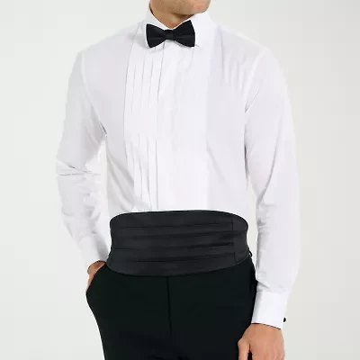 Nick Graham Tuxedo Mens Spread Collar Long Sleeve Stretch Fabric Shirt + Tie Set