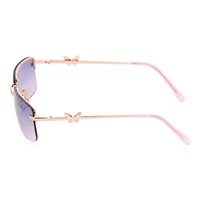 Mixit Metal Womens Uv Protection Rectangular Sunglasses