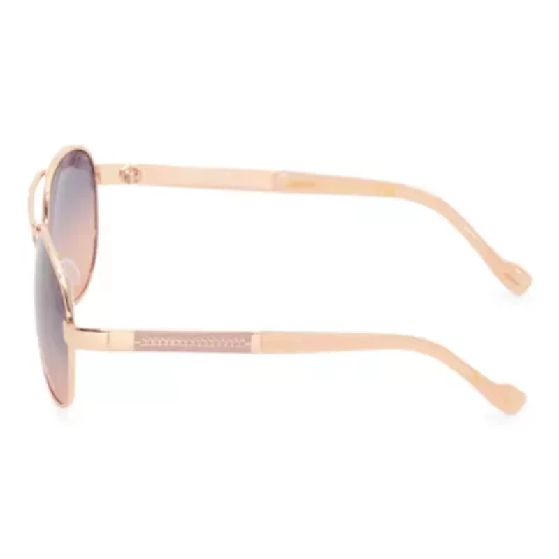 JS Jessica Simpson Womens Uv Protection Aviator Sunglasses