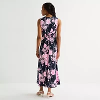 Studio 1 Womens Sleeveless Floral Maxi Dress