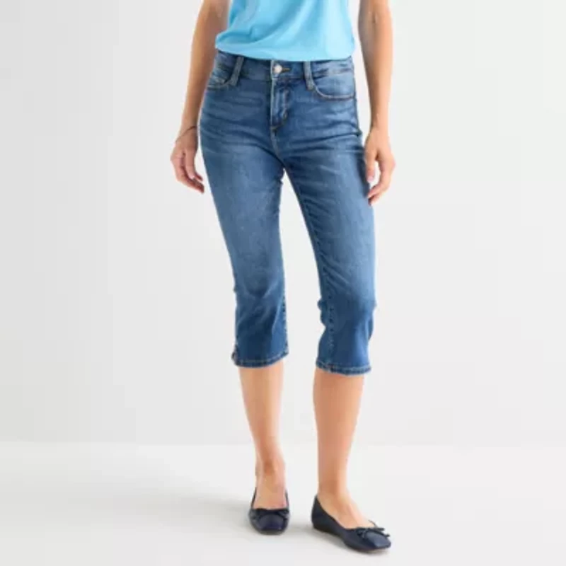 St. John's Bay Womens Tall Mid Rise Capri Jean