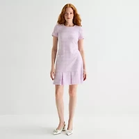 Marc New York Womens Short Sleeve Sheath Dress