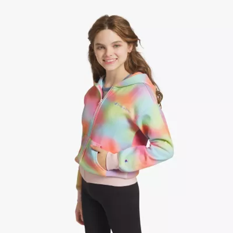 Champion Fleece Big Kid Girls Long Sleeve Zipper Active Hoodie