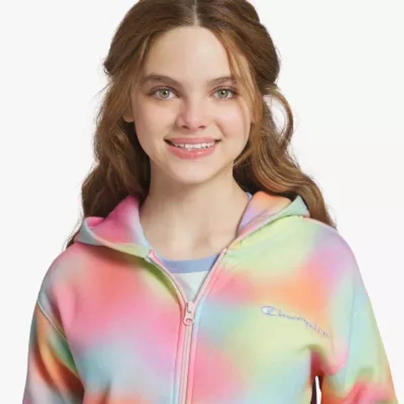Champion Fleece Big Kid Girls Long Sleeve Zipper Active Hoodie