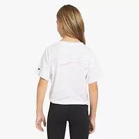 Champion Tie Front Big Kid Girls Crew Neck Short Sleeve Relaxed Fit Graphic T-Shirt