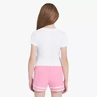 Champion Tie Front Big Kid Girls Crew Neck Short Sleeve Regular Fit Graphic T-Shirt