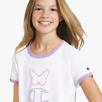 Champion Ringer Big Kid Girls Round Neck Short Sleeve Regular Fit Graphic T-Shirt
