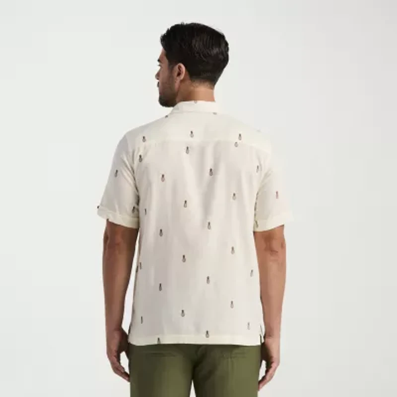 Cubavera Mens Short Sleeve Classic Fit Button-Down Shirt