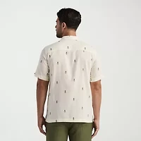 Cubavera Mens Short Sleeve Classic Fit Button-Down Shirt