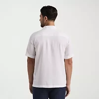 Cubavera Mens Short Sleeve Classic Fit Button-Down Shirt