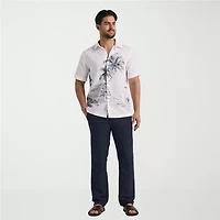 Cubavera Mens Short Sleeve Classic Fit Button-Down Shirt