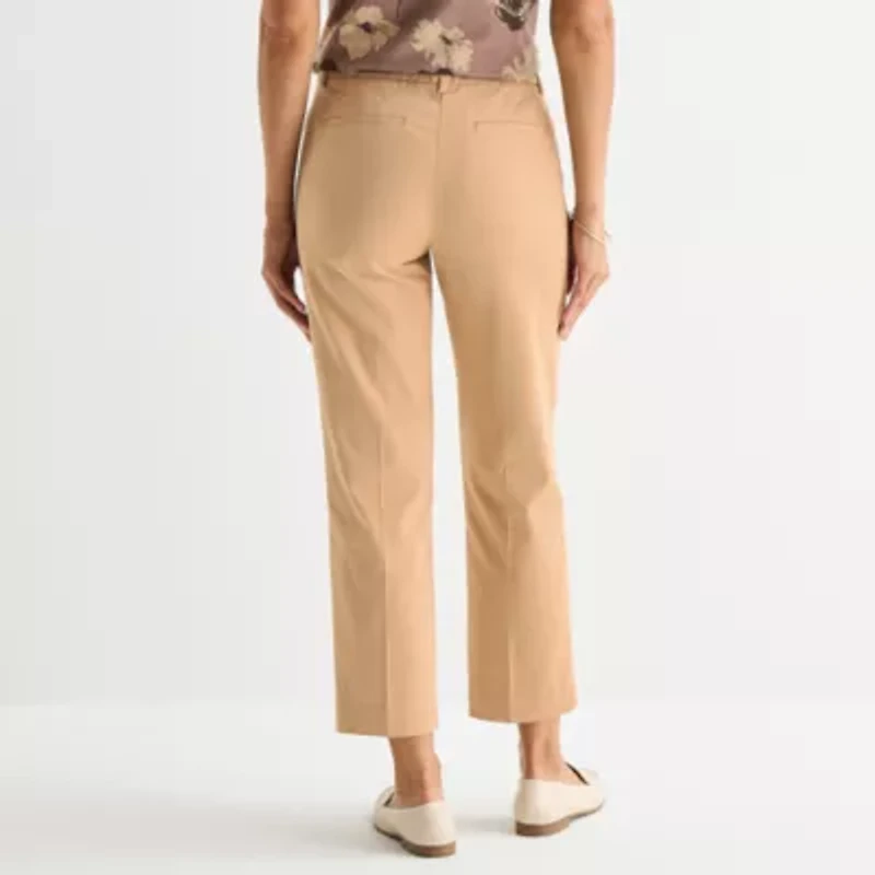 Liz Claiborne Emma Womens Slim Mid Rise Ankle Pant