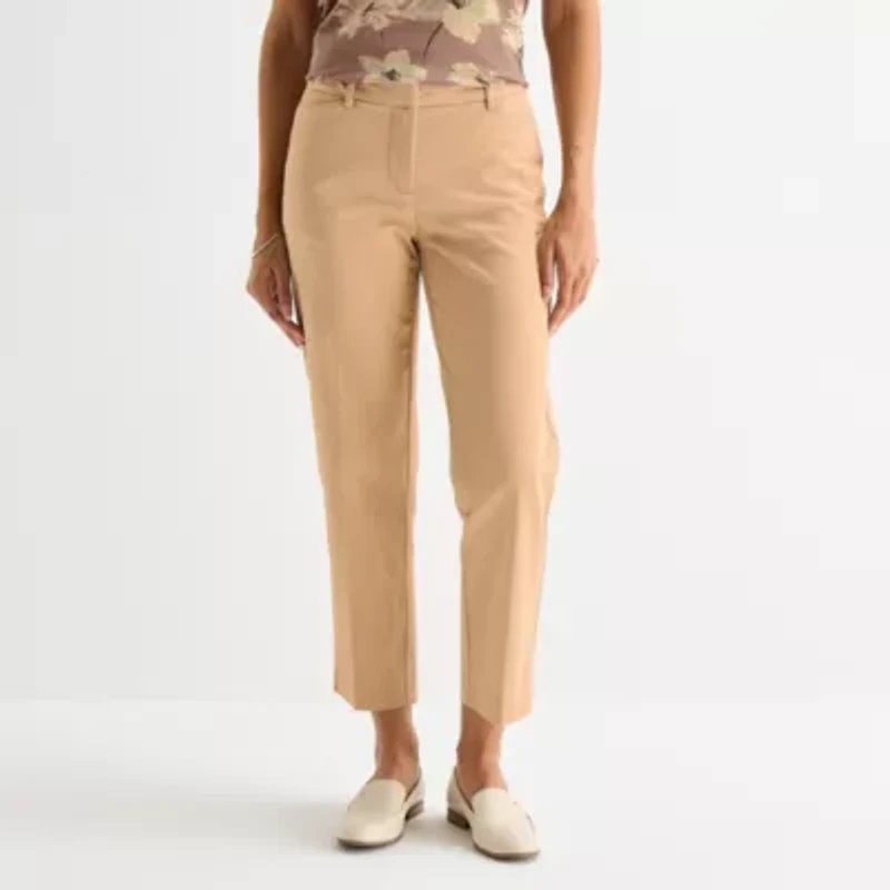 Liz Claiborne Emma Womens Slim Mid Rise Ankle Pant