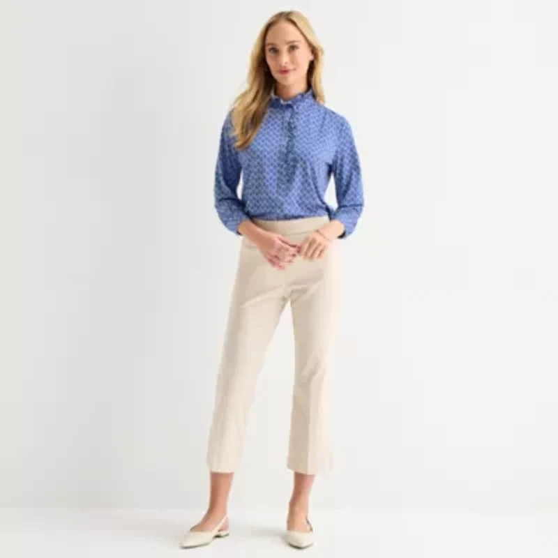 Liz Claiborne Womens Long Sleeve Blouse