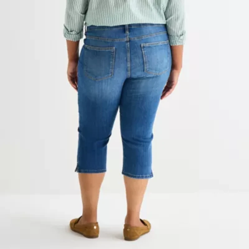 St. John's Bay Womens Plus Capri Jean