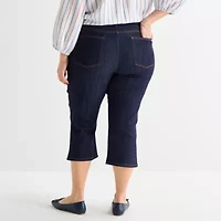 St. John's Bay Womens Plus Mid Rise Capri Jean