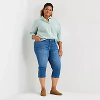 St. John's Bay Womens Plus Capri Jean