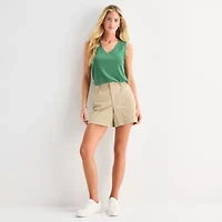 St. John's Bay Womens V Neck Sleeveless Blouse