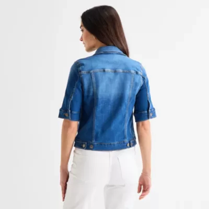 St. John's Bay Womens Denim Lightweight Jacket
