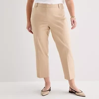 Liz Claiborne Emma Womens Plus Slim Mid Rise Ankle Pant