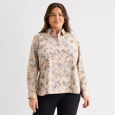 Liz Claiborne Womens Long Sleeve Dress Shirt