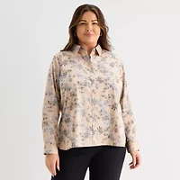 Liz Claiborne Womens Long Sleeve Dress Shirt