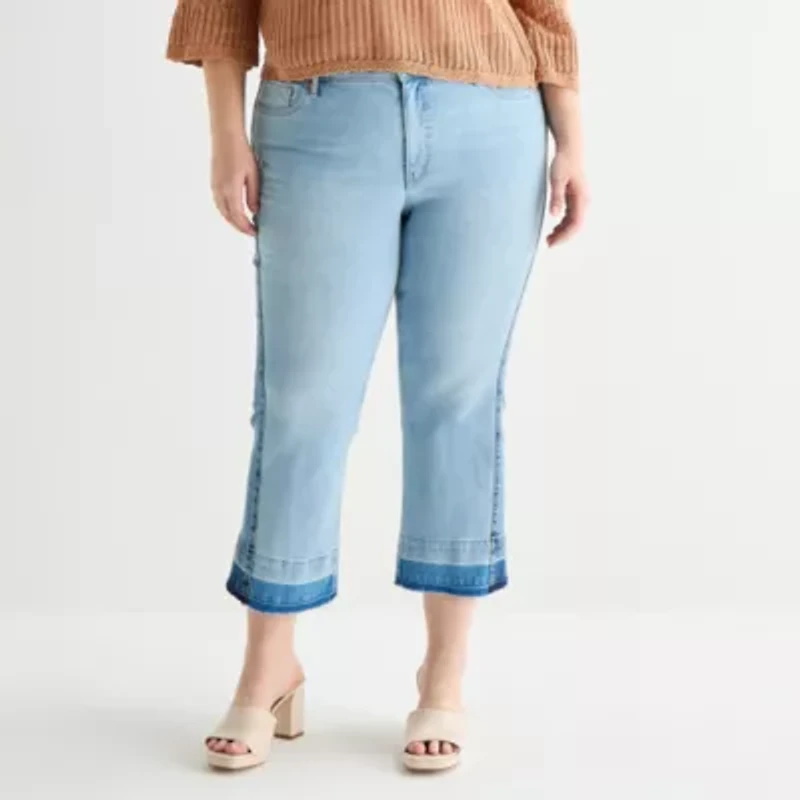 JS Jessica Simpson Womens - Plus High Rise Flare Leg Jean