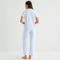 Jaclyn Womens Short Sleeve 2-pc. Pajama Sets