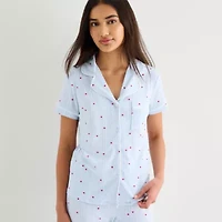 Jaclyn Womens Short Sleeve 2-pc. Pajama Sets