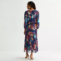 Sandra Darren Womens 3/4 Sleeve Floral Maxi Dress