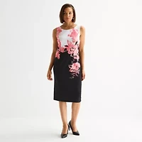 Maya Brooke Womens Floral Jacket Dress