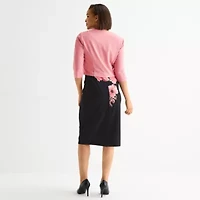 Maya Brooke Womens Floral Jacket Dress
