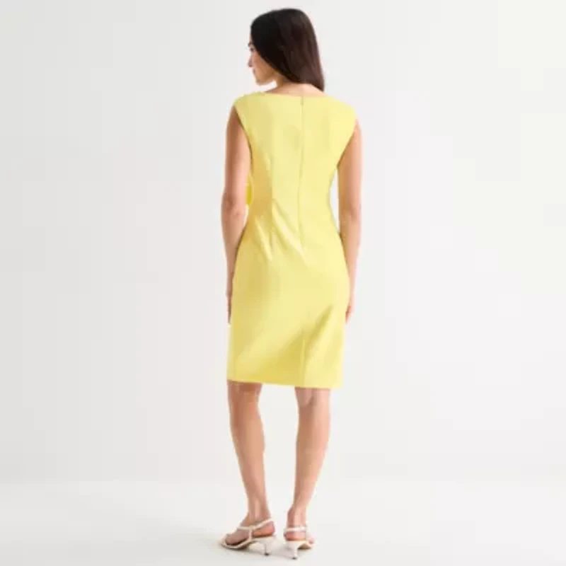 Jessica Howard Womens Short Sleeve Sheath Dress