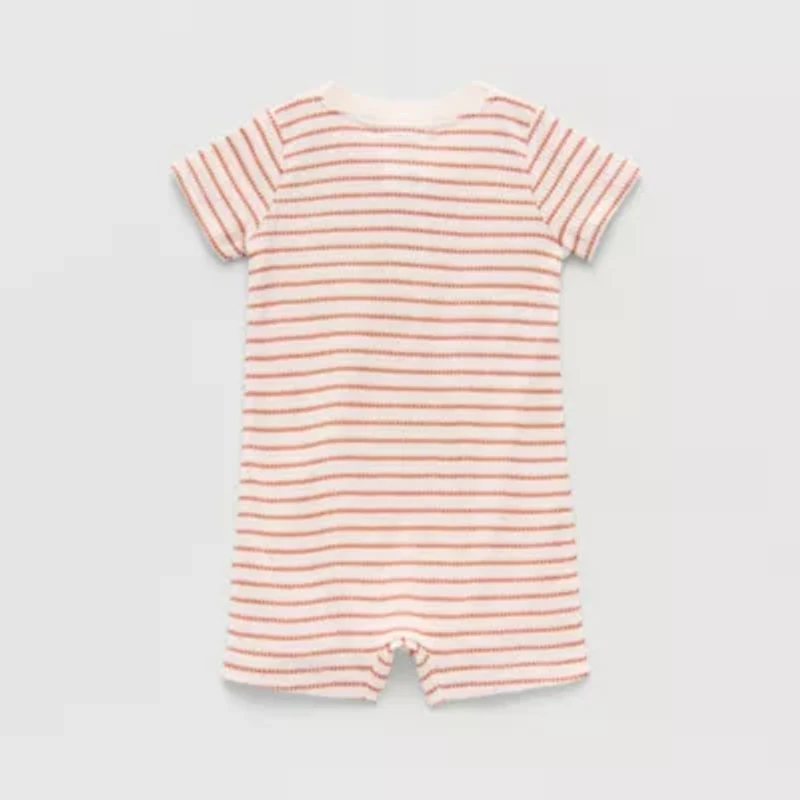 Okie Dokie Baby Boys Short Sleeve Striped Romper