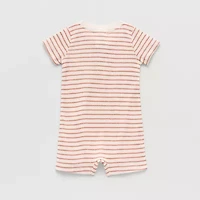 Okie Dokie Baby Boys Short Sleeve Striped Romper