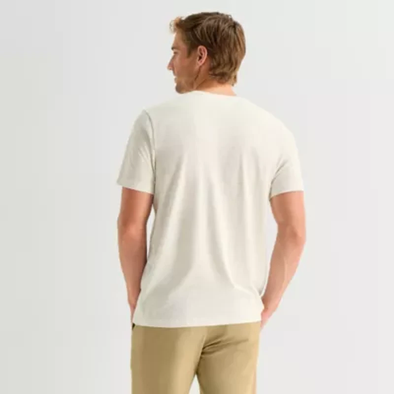 St. John's Bay Mens Crew Neck Short Sleeve Classic Fit Graphic T-Shirt