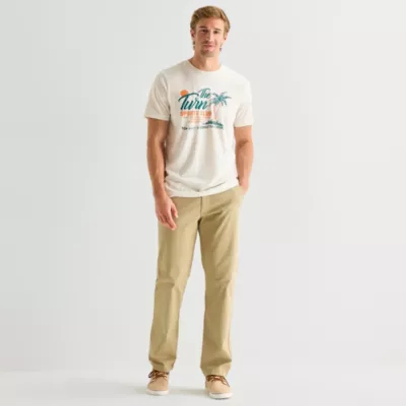 St. John's Bay Mens Crew Neck Short Sleeve Classic Fit Graphic T-Shirt